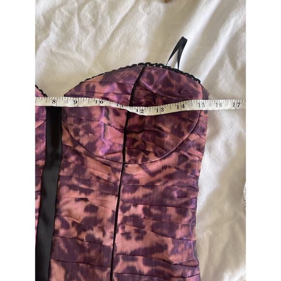 Y2K Bebe Corset Bustier Fairy Goth Cropped Lace Trim Top M - Picture 5 of 8